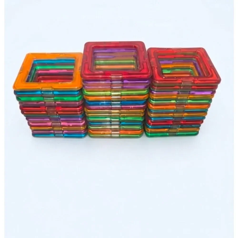 Magnetic Building Tiles Blocks Shapes STEM Science (86 Pcs)